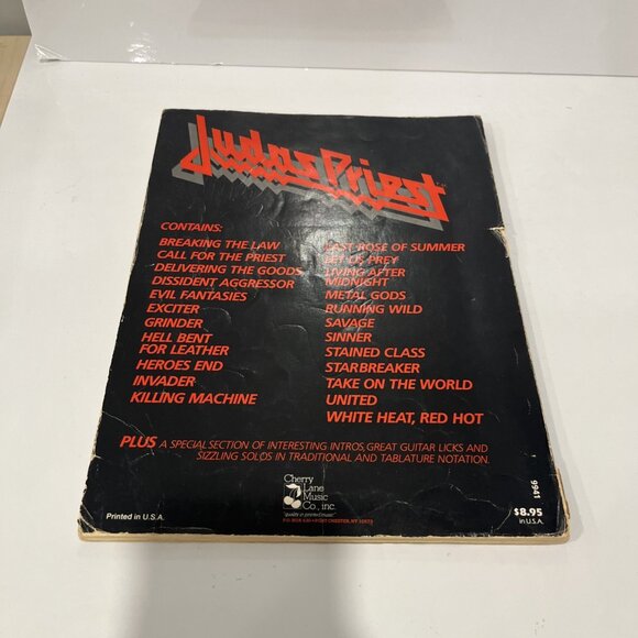 Judas Priest Guitar Tab Music Book Cherry Lane 1982 Rare OOP Tablature Metal - Picture 2 of 9
